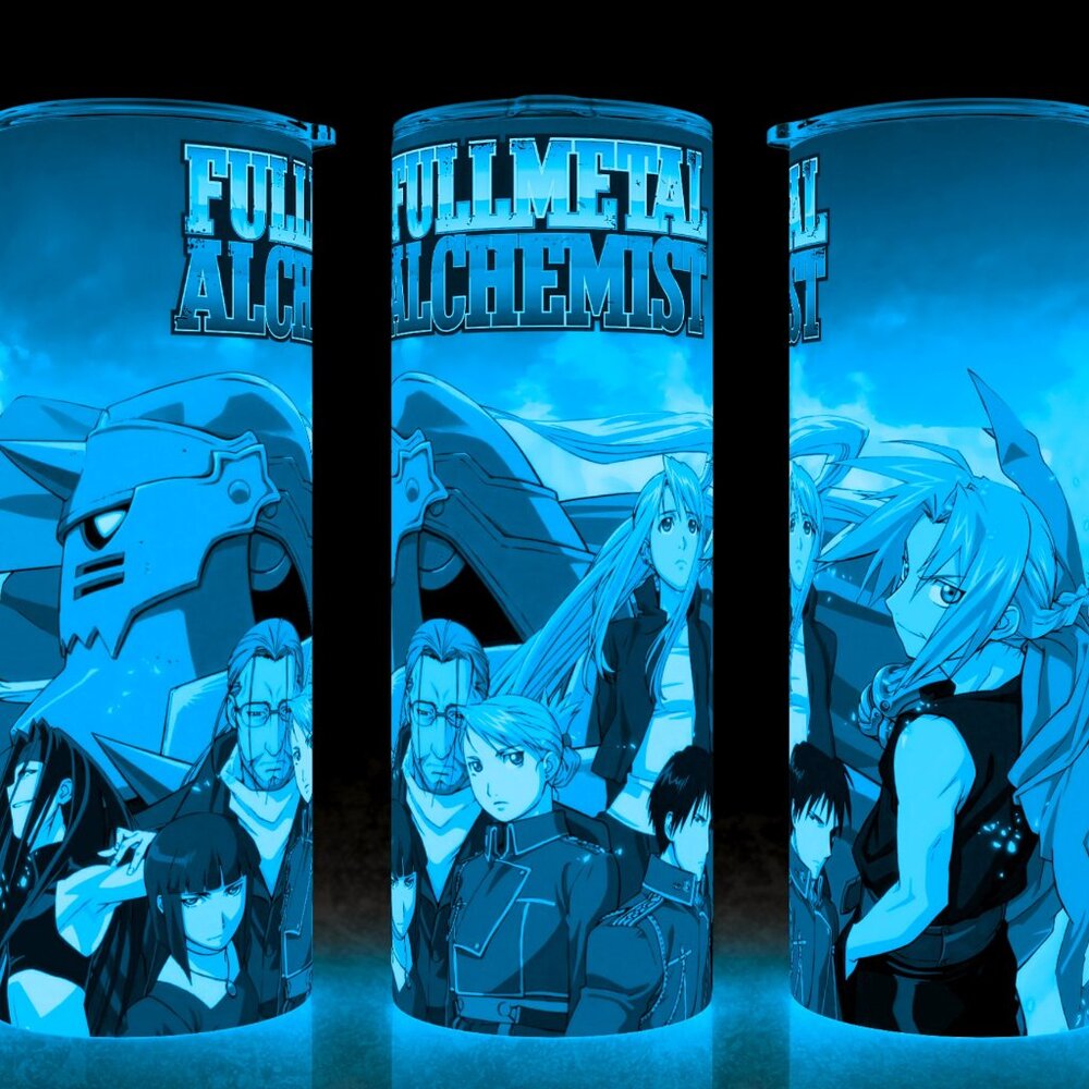 Glow in the Dark Fullmetal Alchemist Anime Edward Elric Cup Mug Tumbler 20oz